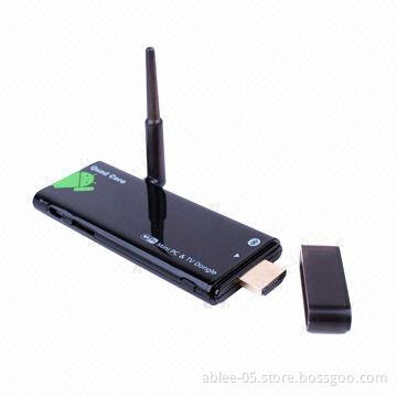 Quad-core Google's Android TV Dongle with Wi-Fi Antenna, 1GB DDR3/4GB Flash Memory